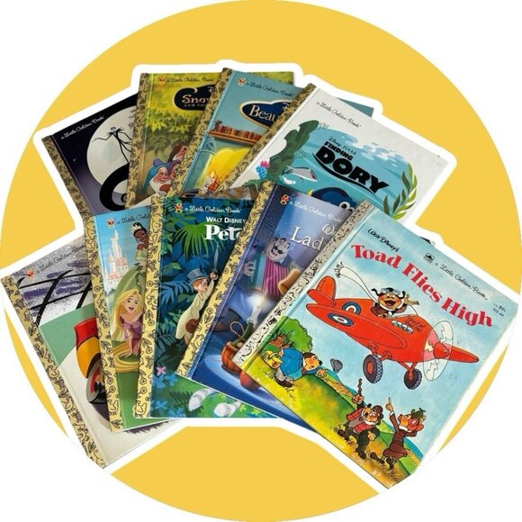 Lot 9 Walt Disney Little Golden books Some Vintage See Pics Gift Children’s Kids - Picture 1 of 6